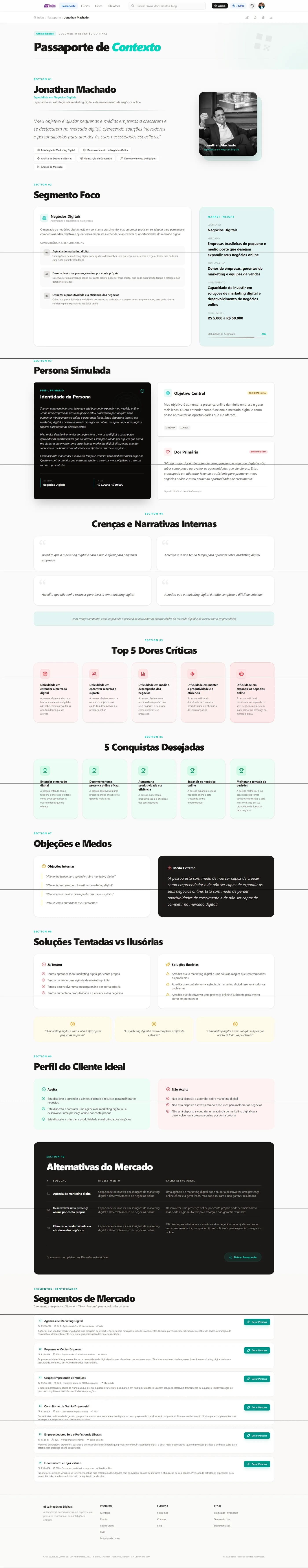 Passaporte de Contexto pronto na plataforma eBuz