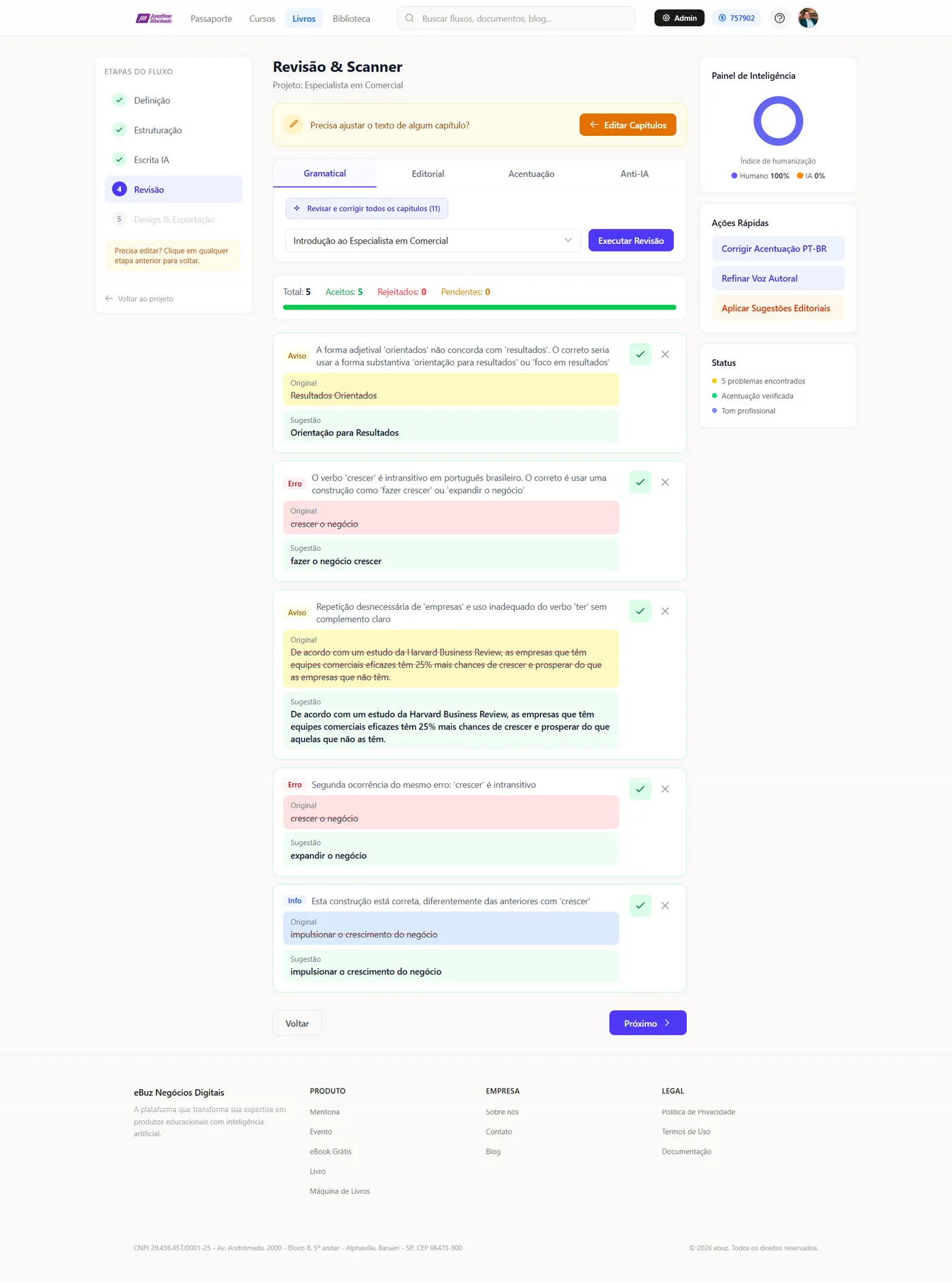 Revisão & Scanner Anti-IA